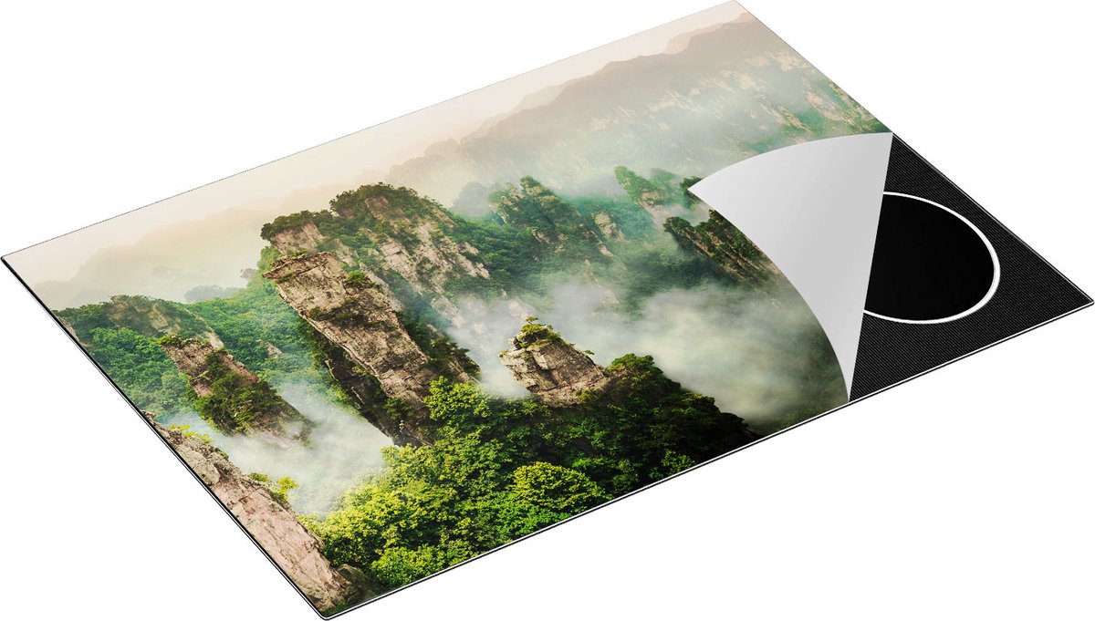 Chefcare Inductie Beschermer Zhangjiajie Klif Bergen in China - 75x52 cm - Afdekplaat Inductie - Kookplaat Beschermer - Inductie Mat