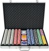 Afbeelding van het spelletje VidaLife Pokerset met 1000 laser chips aluminium
