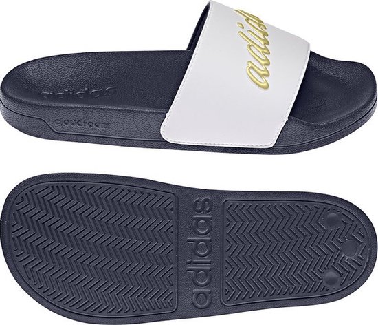 adidas adilette Shower Slipper - Slippers - blanc/marine - taille 39