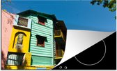 KitchenYeah® Inductie beschermer 81x52 cm - Zonnige dag in de Argentijnse wijk la Boca - Kookplaataccessoires - Afdekplaat voor kookplaat - Inductiebeschermer - Inductiemat - Inductieplaat mat