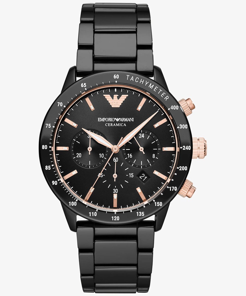 Emporio Armani - Herenhorloge AR70002 - Zwart