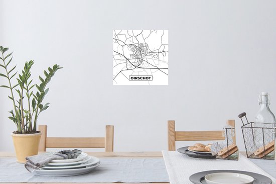 Stickers muraux - Carte - Carte - Oirschot - Plan de la ville - 30x30 cm - Feuille adhésive