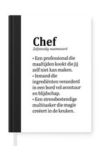 Notitieboek - Schrijfboek - Definitie - Koken - Chef - Keuken - Woordenboek - Notitieboekje klein - A5 formaat - Schrijfblok