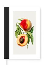 Notitieboek - Schrijfboek - Eten - Perzik - Fruit - Notitieboekje klein - A5 formaat - Schrijfblok
