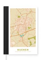 Notitieboek - Schrijfboek - Stadskaart - Nuenen - Vintage - Notitieboekje klein - A5 formaat - Schrijfblok - Plattegrond