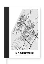 Notitieboek - Schrijfboek - Stadskaart - Noordwijk - Grijs - Wit - Notitieboekje klein - A5 formaat - Schrijfblok - Plattegrond