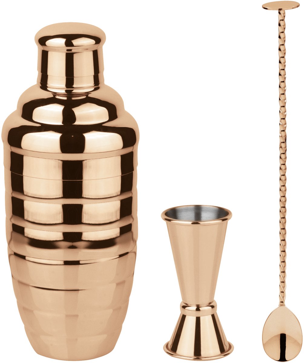 Paderno Cocktailset Starter - Koper - 3 delige set