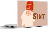 Laptop sticker - 10.1 inch - Sinterklaas - Chocolade - Sint - Kinderen - Jongens - Meisjes - Kindje - 25x18cm - Laptopstickers - Laptop skin - Cover