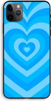 Case Company® - Hoesje geschikt voor iPhone 11 Pro Max hoesje - Hart Blauw - Biologisch Afbreekbaar Telefoonhoesje - Bescherming alle Kanten en Schermrand