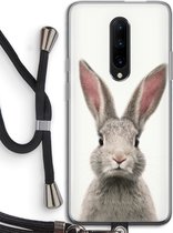Case Company® - Hoesje met koord geschikt voor OnePlus 7 Pro hoesje met Koord - Daisy - Telefoonhoesje met Zwart Koord - Bescherming aan alle Kanten en Over de Schermrand