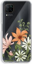 Case Company® - Hoesje geschikt voor Huawei P40 Lite hoesje - Floral bouquet - Soft Cover Telefoonhoesje - Bescherming aan alle Kanten en Schermrand