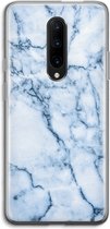 Case Company® - Hoesje geschikt voor OnePlus 7 Pro hoesje - Blauw marmer - Soft Cover Telefoonhoesje - Bescherming aan alle Kanten en Schermrand