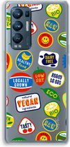 Case Company® - Hoesje geschikt voor Oppo Find X3 Neo hoesje - Fruitsticker - Soft Cover Telefoonhoesje - Bescherming aan alle Kanten en Schermrand