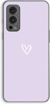 Case Company® - Hoesje geschikt voor OnePlus Nord 2 5G hoesje - Klein hartje paars - Soft Cover Telefoonhoesje - Bescherming aan alle Kanten en Schermrand