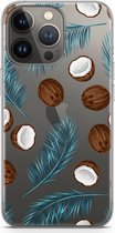 Case Company® - Hoesje geschikt voor iPhone 13 Pro hoesje - Kokosnoot - Soft Cover Telefoonhoesje - Bescherming aan alle Kanten en Schermrand