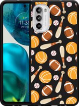 Motorola Moto G52 Hoesje Zwart American Sports - Designed by Cazy