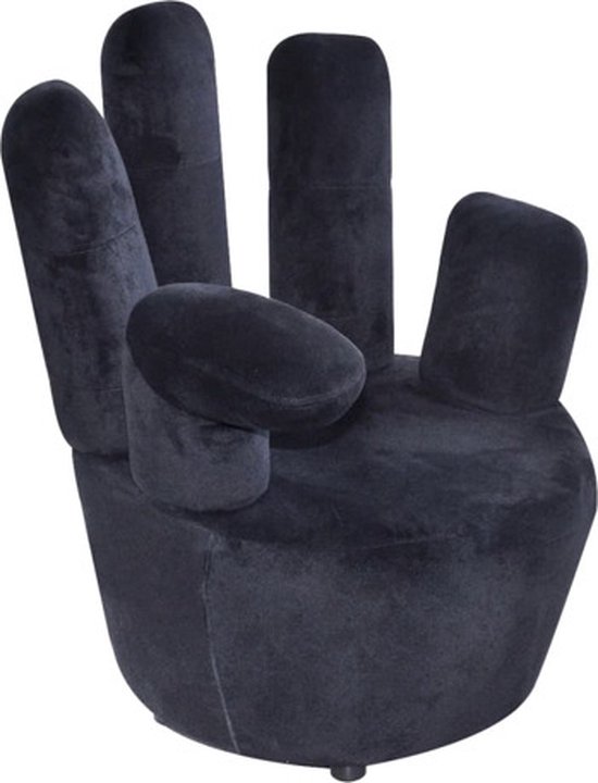 vidaXL Stoel handvormig fluweel zwart | bol.com