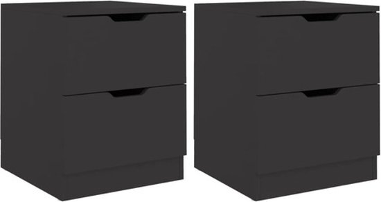 vidaXL-Nachtkastjes-2-st-40x40x50-cm-bewerkt-hout-zwart