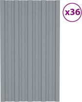 vidaXL-Dakpanelen-36-st-80x45-cm-gegalvaniseerd-staal-zilverkleurig