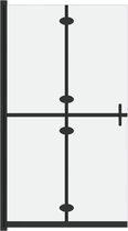 vidaXL - Inloopdouchewand - inklapbaar - 100x190 - cm - ESG-glas - mat