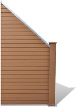 vidaXL Panneau de clôture incliné 105x (105-185) cm HKC brun