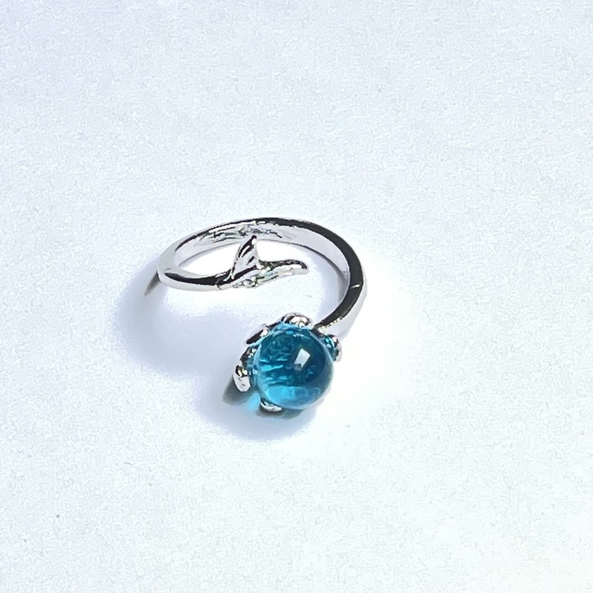 GoedeDoelen.Shop | Ring Meermin Parel | Ring Met Kristal | In Maat Verstelbaar | Oceans | Zeemeermin | Zeemeerman | Mermaid | Under The Sea | Sieraad | Ring | Wellness-House