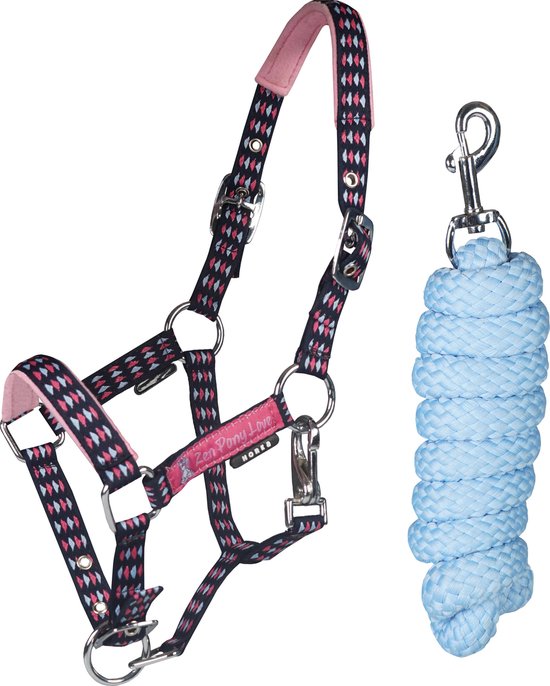 Horka - Jolly Kids - Halsterset Jolly SS22 - Blauw - Maat Pony Horka - Jolly Kids - Halsterset Jolly SS22 - Blauw - Maat Pony