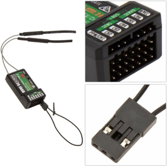 DTXMX Flysky FS-iA10B 10 Kanal 2.4GHz Empfänger Unterstützung PPM/iBUS