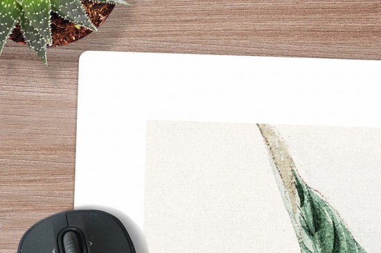 Tapis de souris XXL - Sous-main - Tapis de bureau - Baie - Japonais - Feuilles - Vintage - 90x60 cm - Tapis de souris XXL