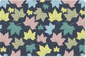 Muismat XXL - Bureau onderlegger - Bureau mat - Patronen - Herfst - Bladeren - 120x80 cm - XXL muismat
