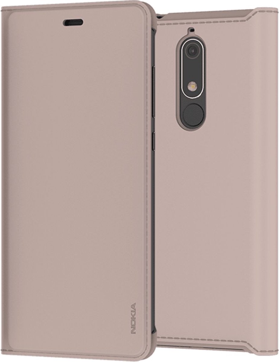 Nokia Slim Flip Case - beige - voor Nokia 5.1 (Nokia 5 2018 editie)