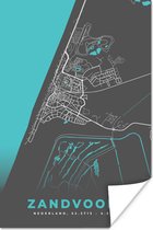 Affiche Zandvoort - Plan de la ville - Carte - Plan - 60x90 cm