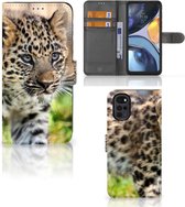 GSM Hoesje Motorola Moto G22 Beschermhoesje met foto Baby Luipaard
