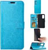 Bookcase Geschikt voor: Xiaomi 12 Pro Turquoise - portemonee hoesje - ZT Accessoires