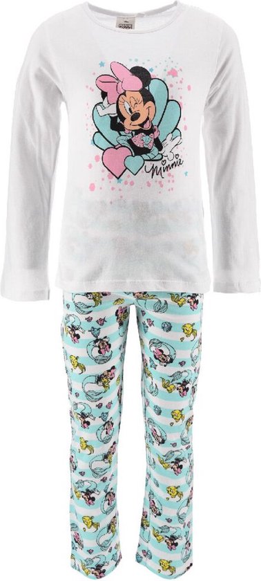 Minnie Mouse Pyjama - Bio Katoen - Wit - 98