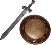 Dress Up speelgoed Weapons Set Épée Médiévale/Chevalier/Viking 58cm et Bouclier 32cm - Accessoires de Costumes