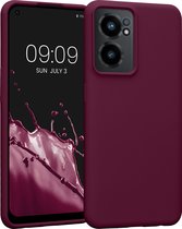 kwmobile telefoonhoesje geschikt voor OnePlus Nord CE 2 5G - Hoesje met siliconen coating - Smartphone case in wijnrood