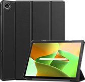 Hoes Geschikt voor Lenovo Tab M10 Plus 3rd Gen Hoes Tri-fold Tablet Hoesje Case - Hoesje Geschikt voor Lenovo Tab M10 Plus (3e Gen) Hoesje Hardcover Bookcase - Zwart