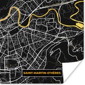 Affiche Saint- Martin-d'Hères - Plan de la ville - Plan - Carte - France - 75x75 cm - Plan de la ville