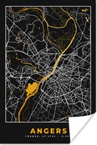 Poster Kaart – Stadskaart – Angers - Plattegrond – Frankrijk - 120x180 cm XXL