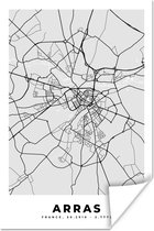Poster Stadskaart - Frankrijk - Kaart - Arras - Plattegrond - 60x90 cm