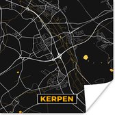 Poster Stadskaart – Plattegrond – Duitsland – Goud – Kerpen – Kaart - 50x50 cm