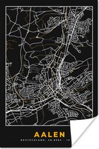Poster Stadskaart – Plattegrond – Duitsland – Goud – Aalen – Kaart - 20x30 cm
