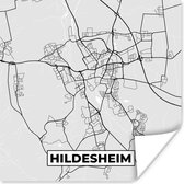 Poster Hildesheim - Kaart - Stadskaart - Duitsland - Plattegrond - 75x75 cm