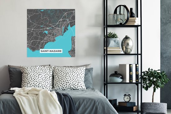 Affiche Plan de ville – France – Carte – Saint-Nazaire – Carte - 75x75 cm