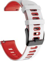 Siliconen bandje - geschikt voor Samsung Gear S3 / Galaxy Watch 3 45 mm / Galaxy Watch 46 mm - wit-rood
