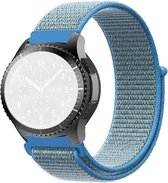 Nylon bandje - geschikt voor Samsung Galaxy Watch 6 / Watch 6 Classic / Watch 5 / Watch 5 Pro / Watch 4 / Watch 4 Classic / Watch 3 41 mm / Active / Active 2 / Watch 42 mm - lichtblauw