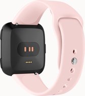 Siliconen bandje - geschikt voor Fitbit Versa / Versa 2 - maat M/L - roze