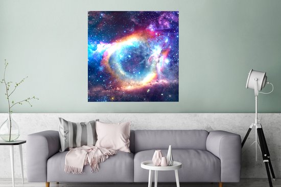Affiche Espace - Arc-en-ciel - Couleurs - 75x75 cm