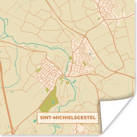 Poster Sint-Michielsgestel - Plan de la ville - Plan - Plan - 50x50 cm